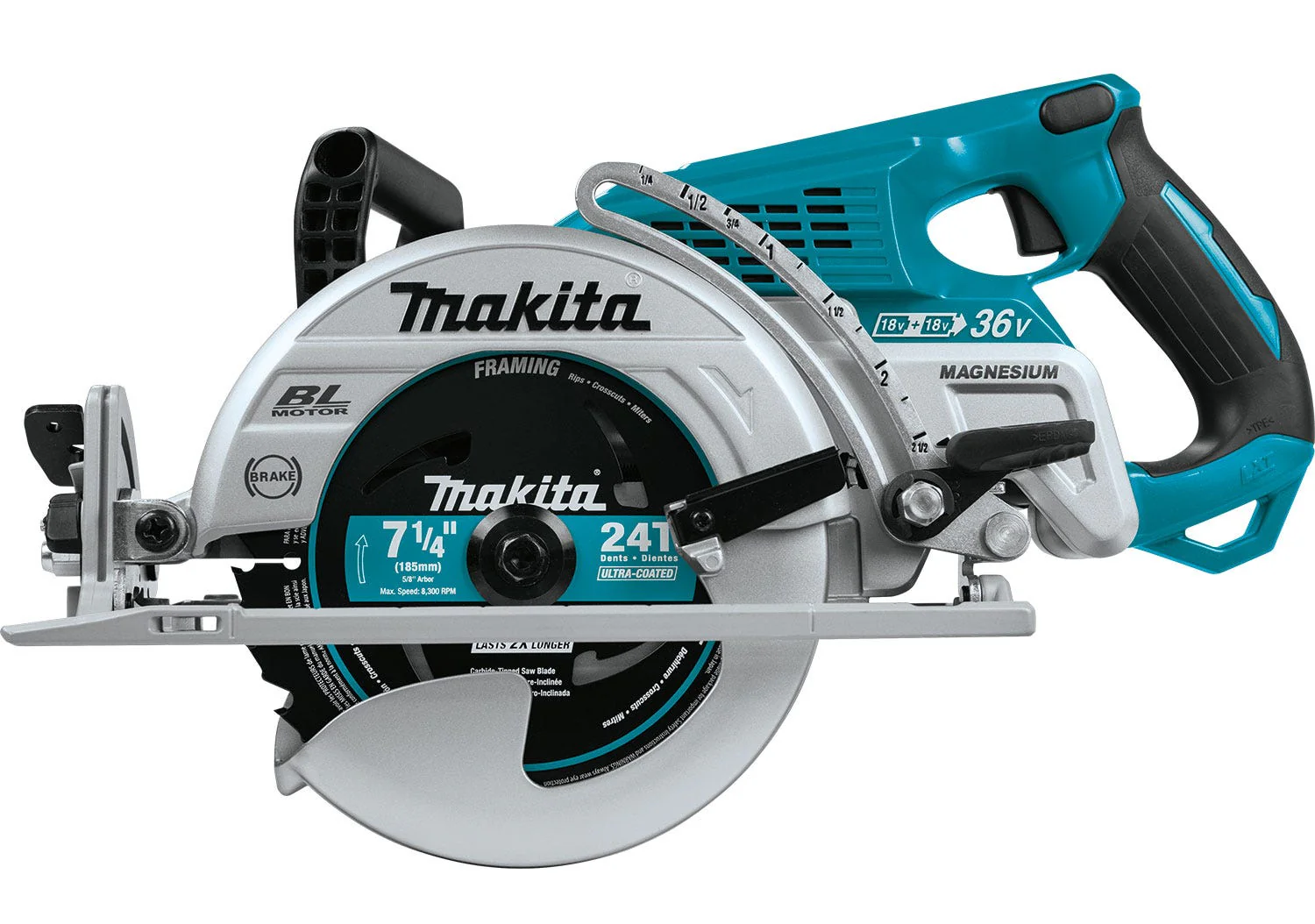 Makita XSR01Z 18V LXT X2 (36V) Brushless 7-1/4" Rear Handle Circular Saw, Tool Only (PROMO) - Image 1