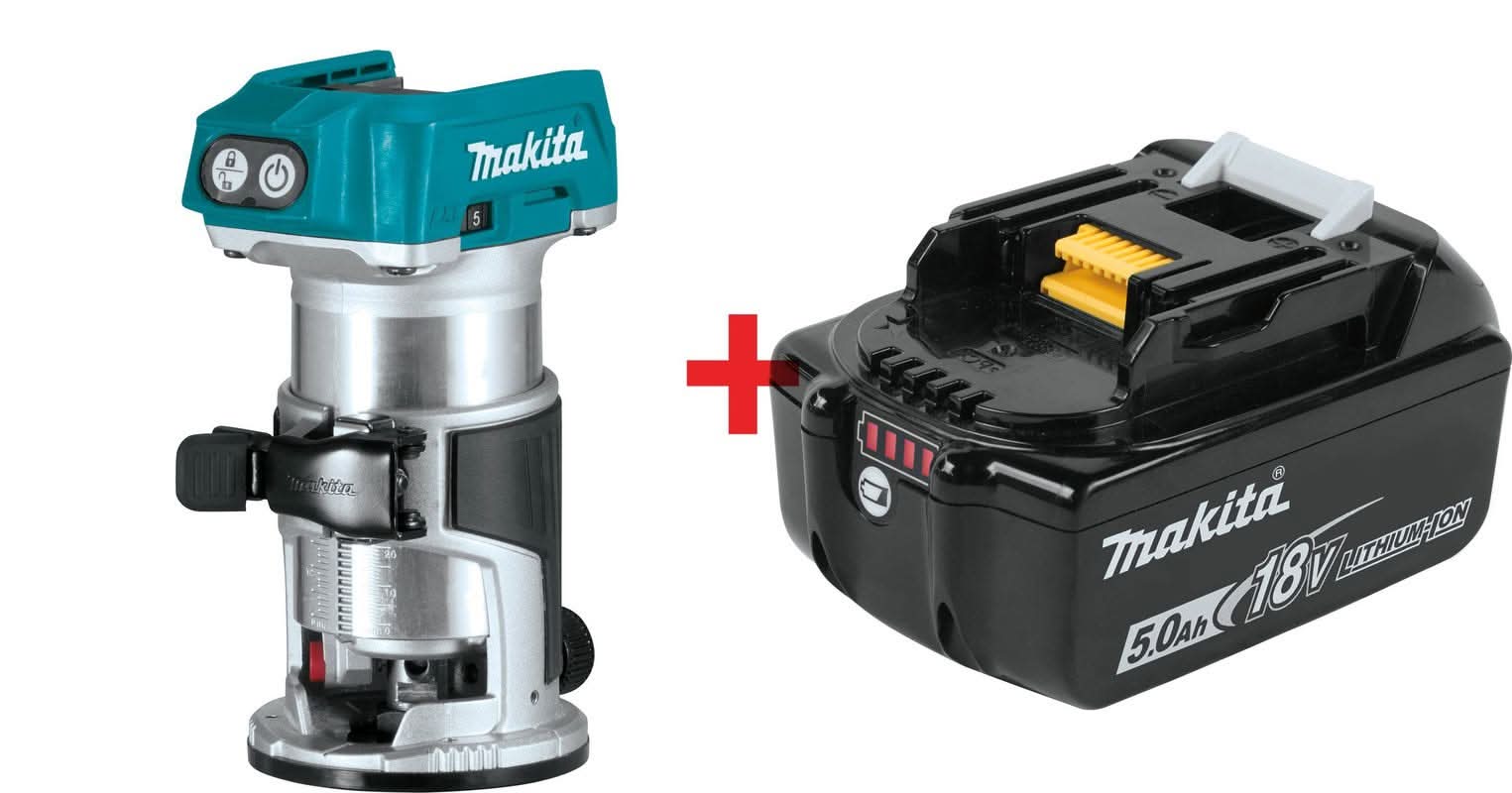 Makita 18V LXT Brushless Cordless Compact Router with Battery - Image 3