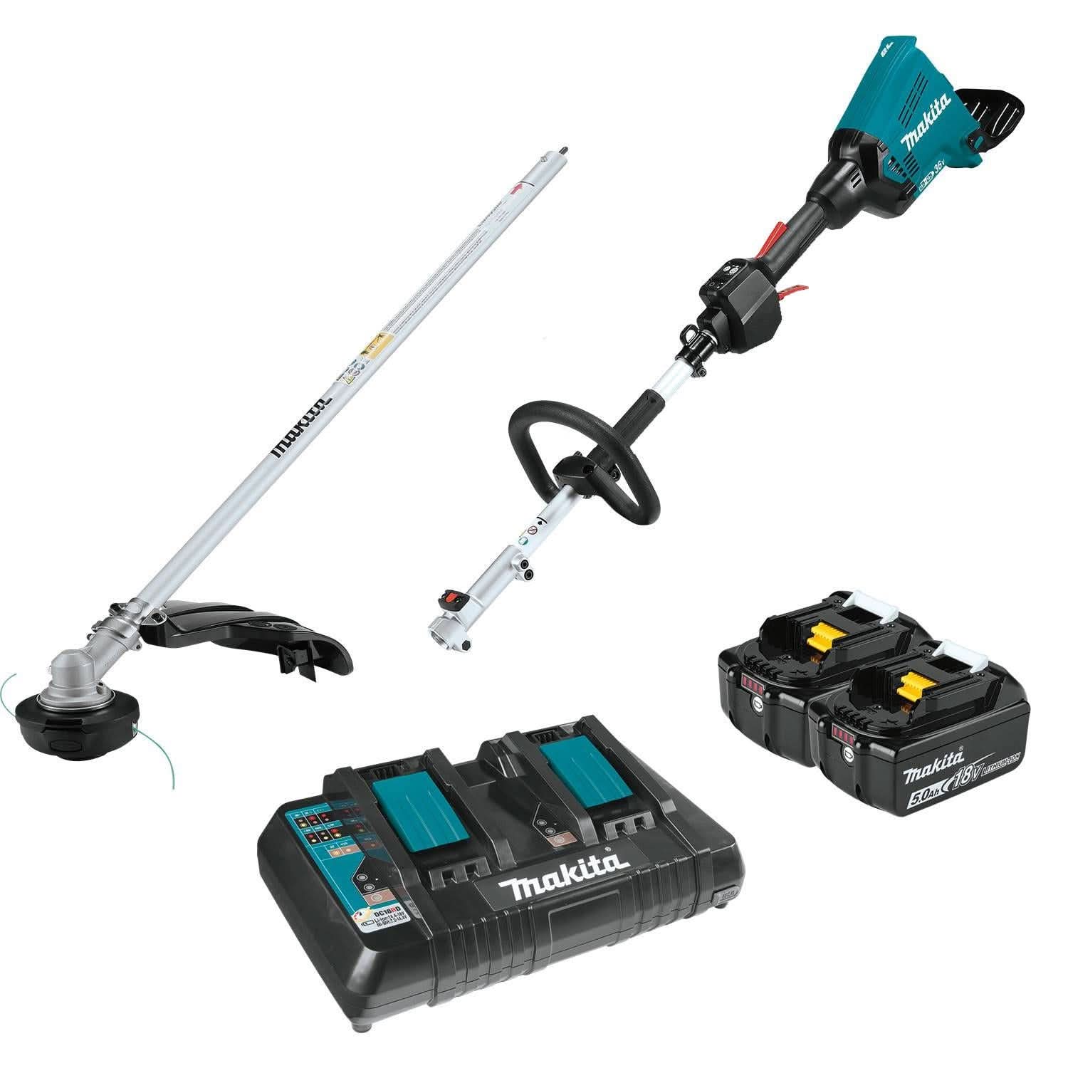 Makita XUX01M5PT 18V X2 (36V) LXT Brushless Cordless Couple Shaft Power Head 5.0Ah Kit w/ String Trimmer Attachment - Image 1