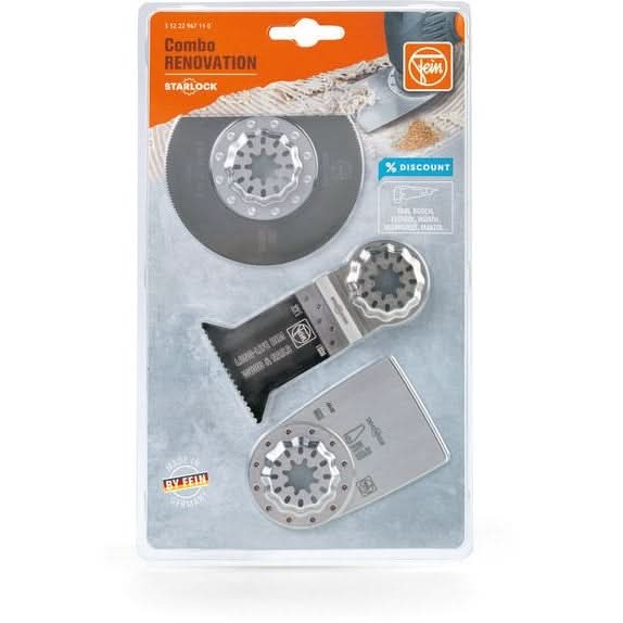 Fein 35222967290 Starlock RENOVATION Set PRO – Oscillating Multi-Tool Accessories